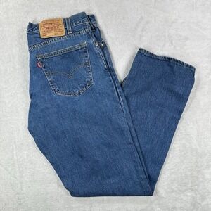 Vintage Levis 505 Jeans Mens 36x32 Blue Regular Fit Straight Leg Medium Wash 90s